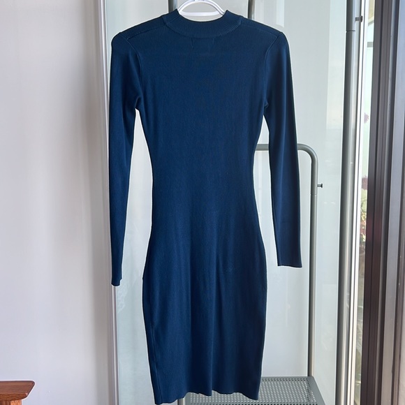 Navy Bodycon Sweater Dress - Picture 5 of 7